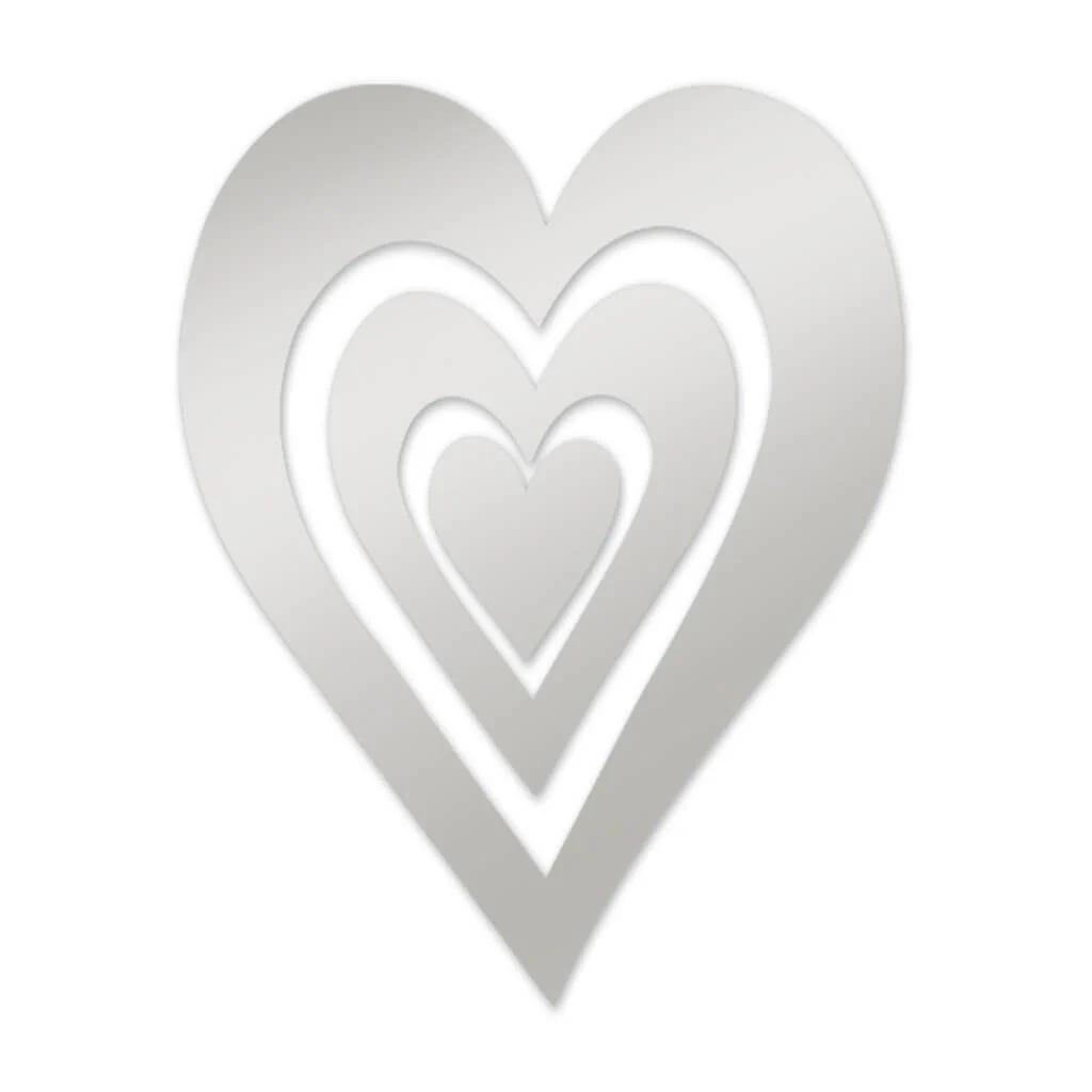 Craft Decor: 9.8in x 9.8in Reflection Trios Wall Art Hearts