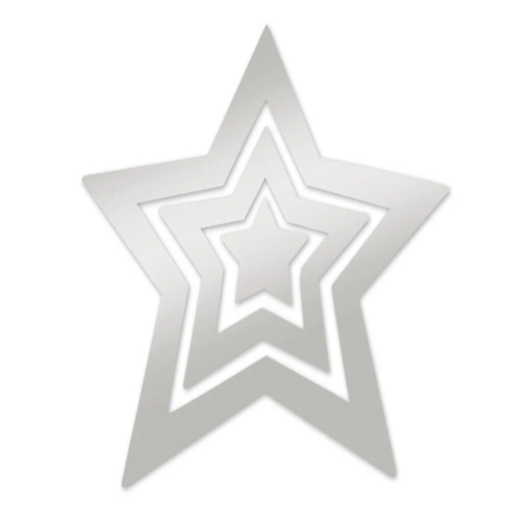 Craft Decor: 9.8in x 9.8in Reflection Trios Wall Art Stars