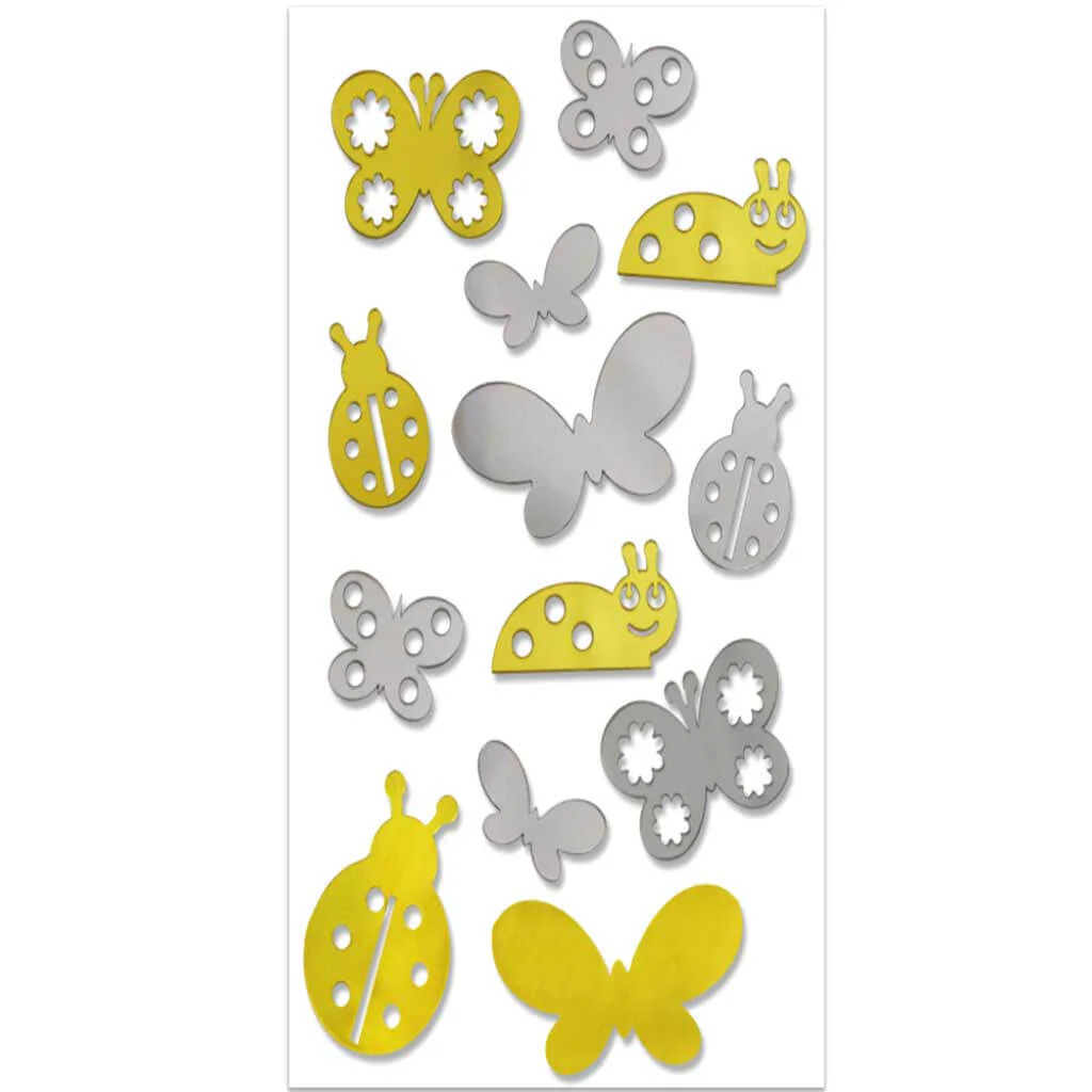 Paper Craft Sticker 9.5cm x 15.5cm Reflections Butterflies & Ladybugs