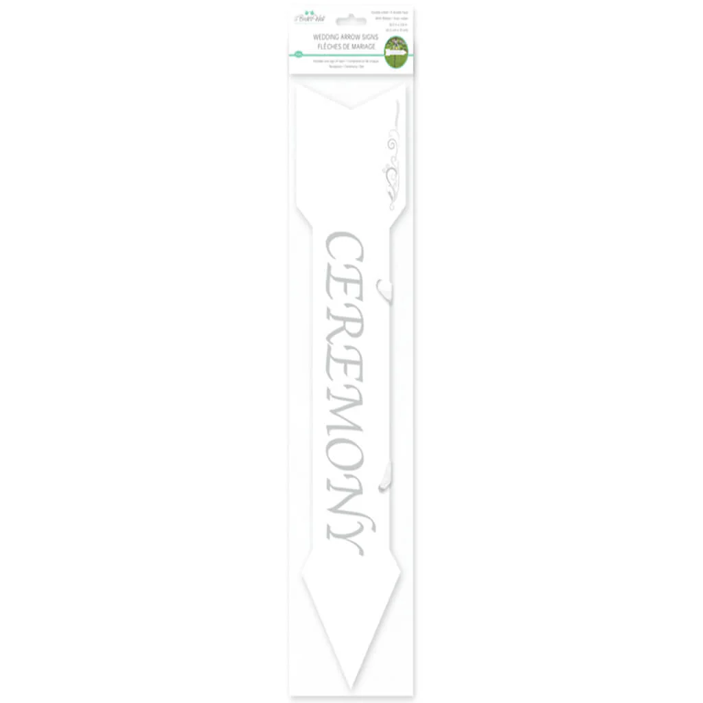 A Brides Wish: 16.3in x 3.9in Wedding Arrow Signs x3