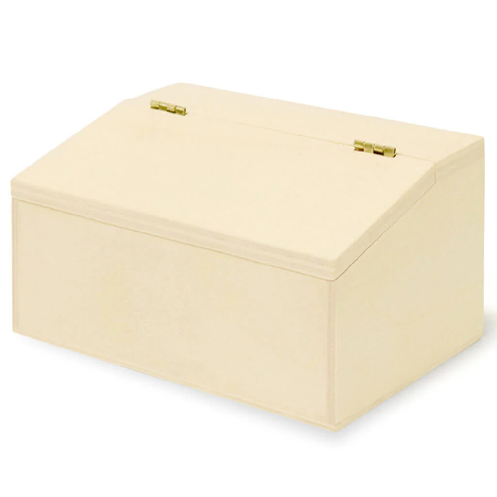 Wood Craft: 5.3in x 2.4in x 4.38in Natural DIY Caddy Box with Lid