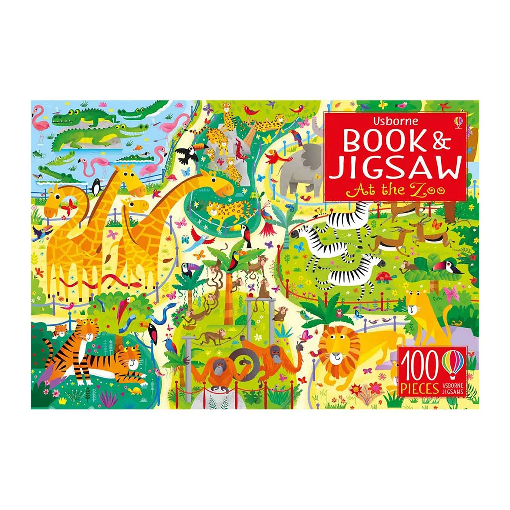 Usborne Book & Jigsaw At the Zoo
