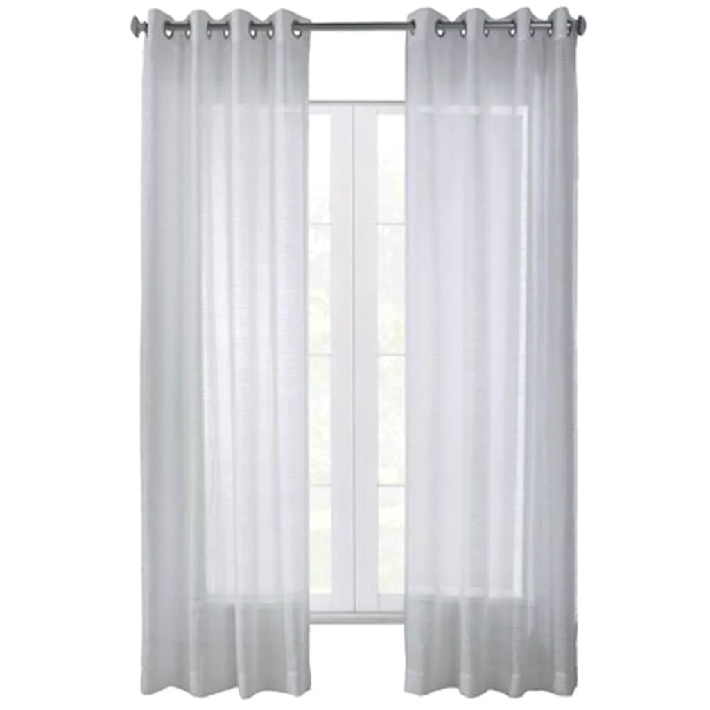 Daphine Gromment Top Panel Curtains White - Image 2