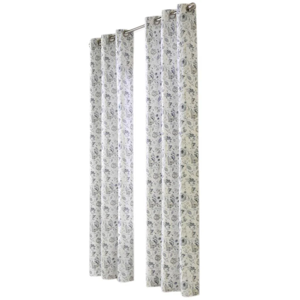 Moody Floral Grommet Top Panel Curtains - Image 4