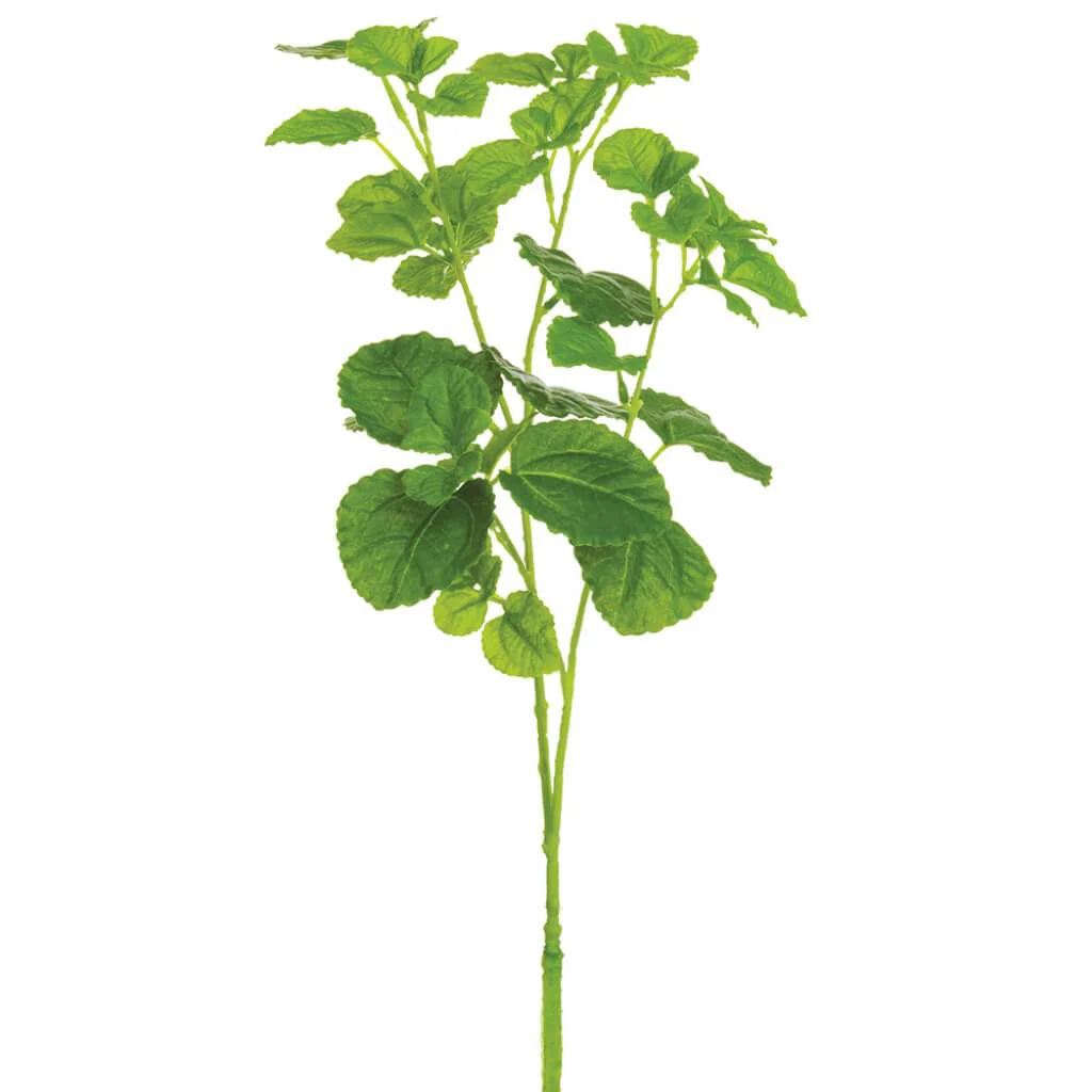 Mint Leaf Spray 17in Two Tone Green