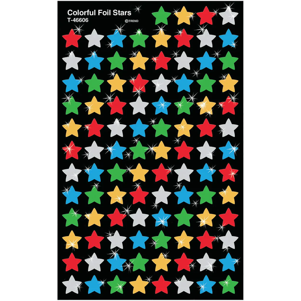 Colorful Stars superShapes Foil Stickers