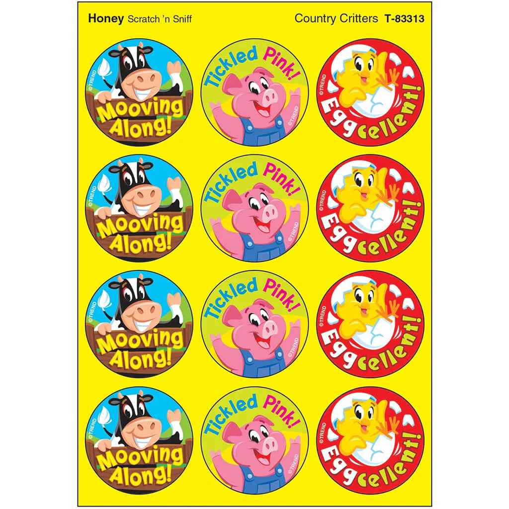 Country Critters, Honey scent Scratch 'n Sniff Stinky Stickers