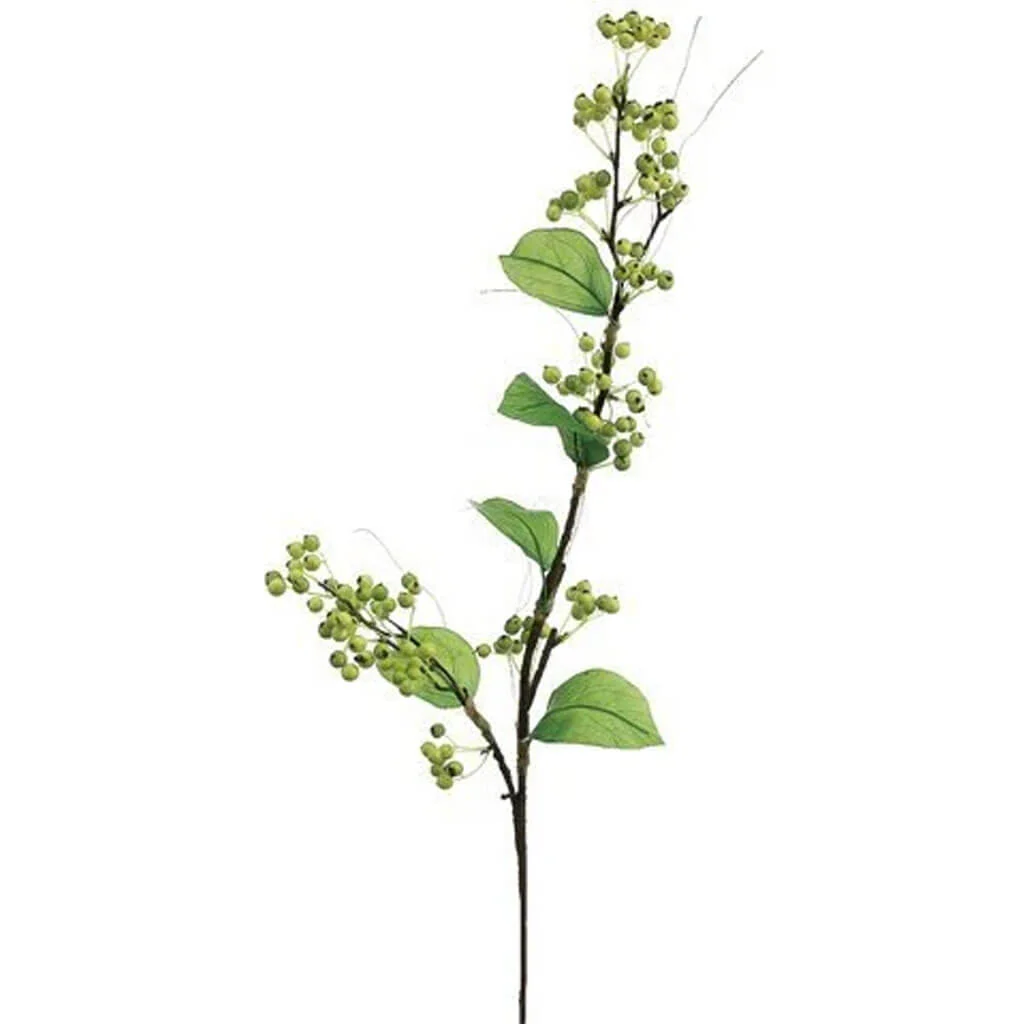Foam Berry Spray 25in Green Cream