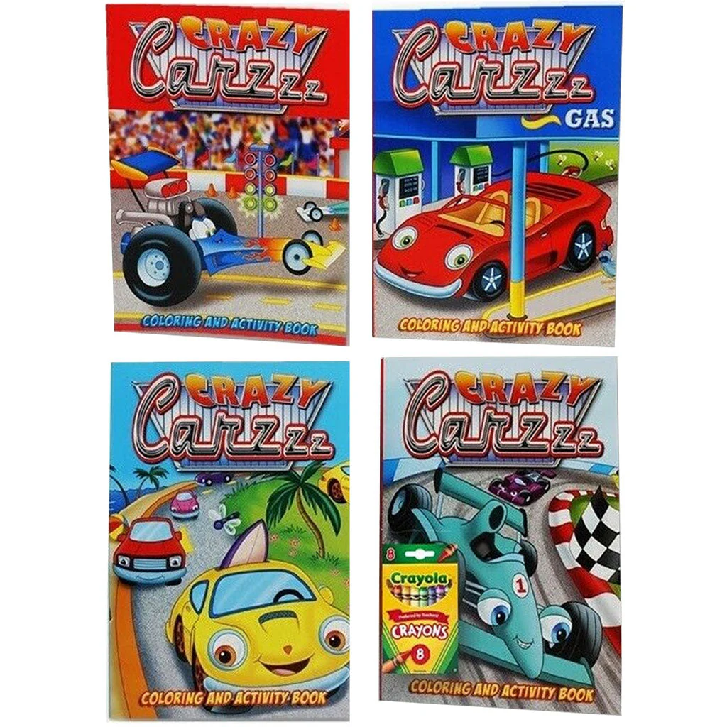JUMBO CRAZY CARZZZ Coloring & Activity Books, Blue