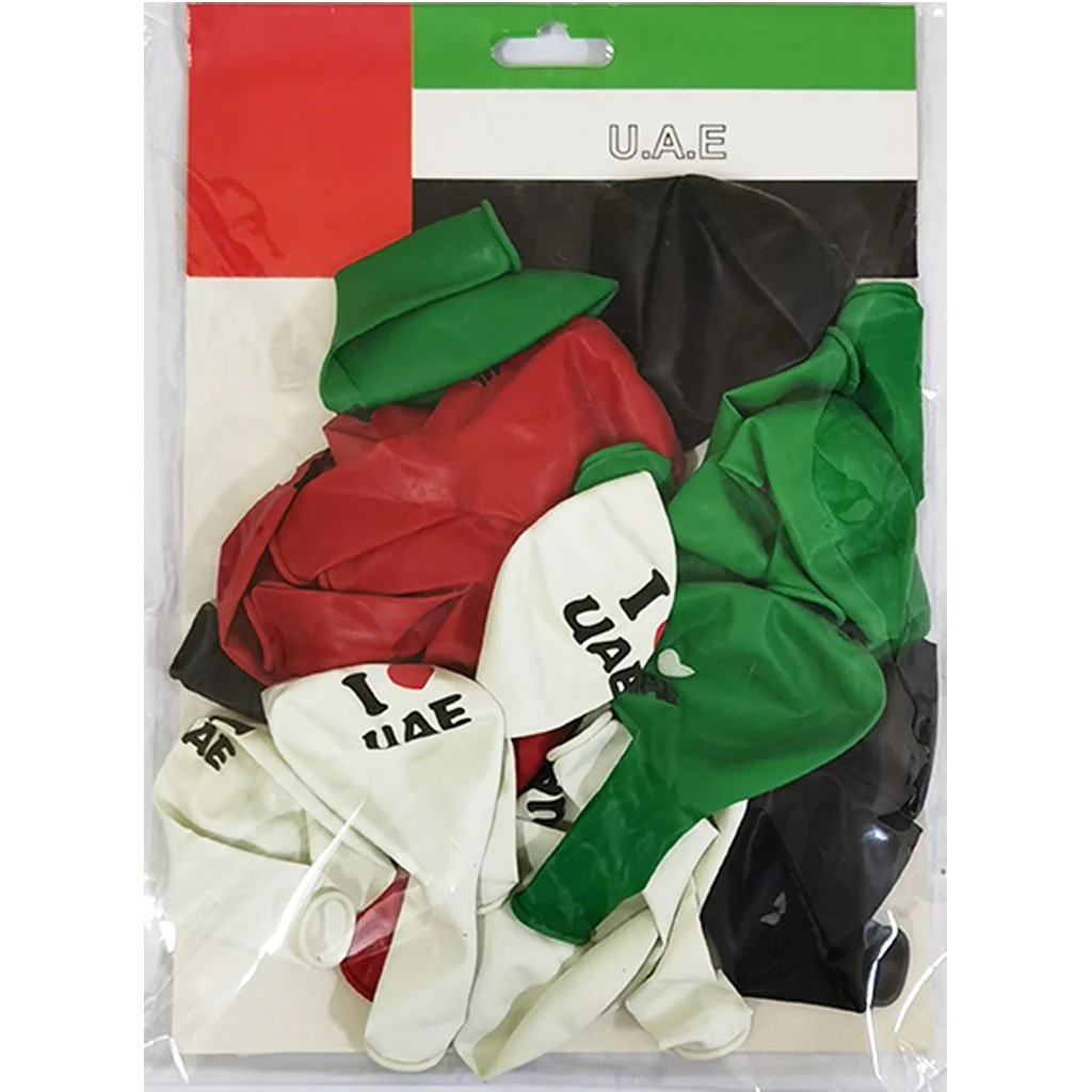 UAE Latex Balloon I Love UAE 24pcs 12in - Image 2