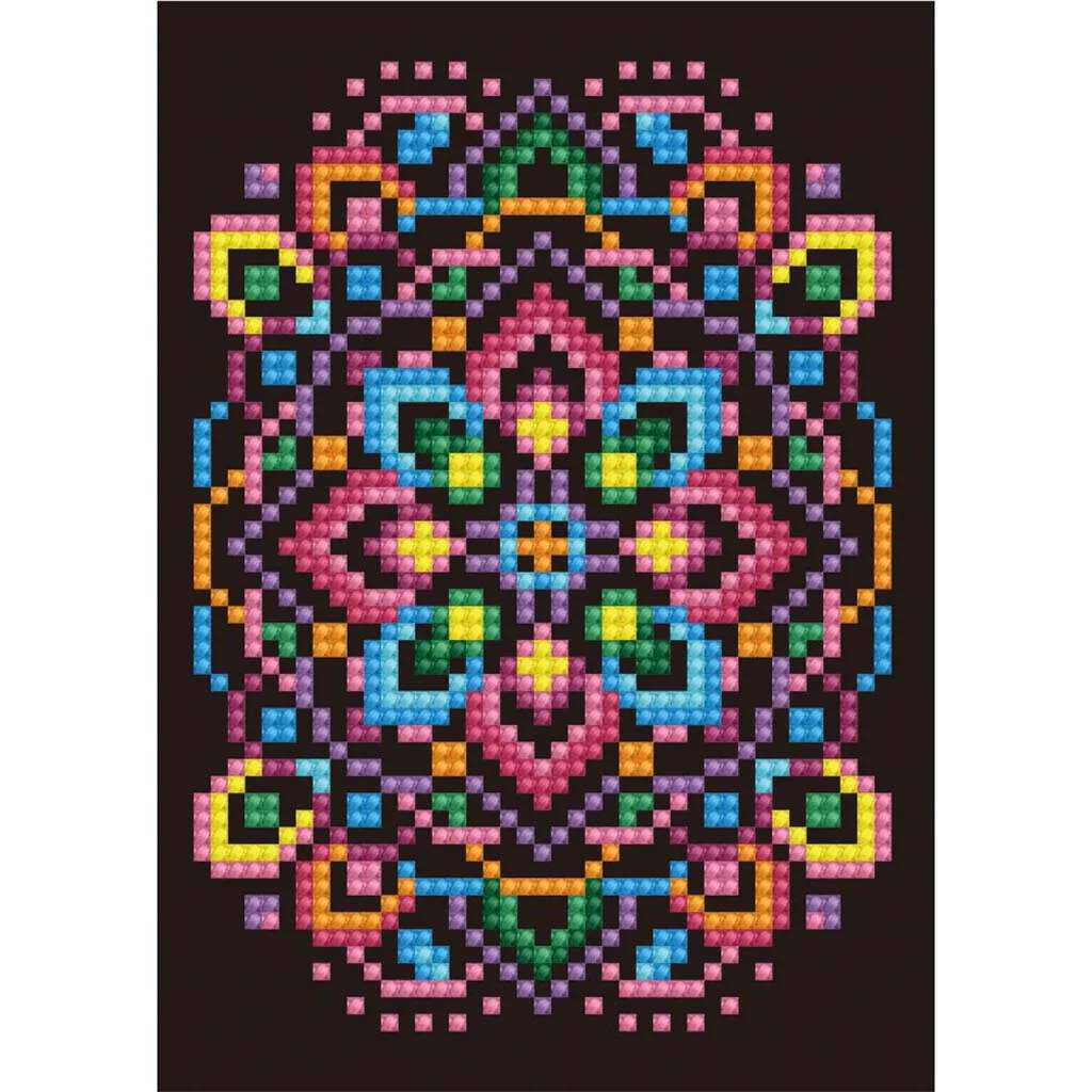 Diamond Dotz Black Star Greeting Card