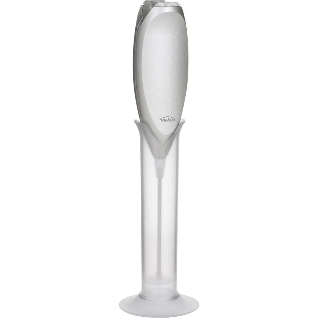 Battery Operated Milk Frother with Stand, White