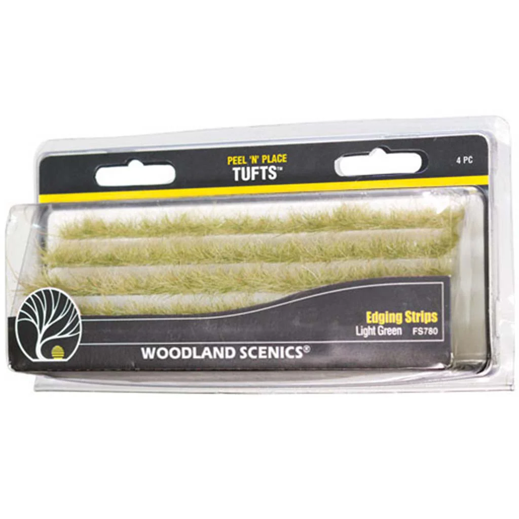 Woodland Scenics Peel 'n' Place Tufts Light Green Edging Strips A Scale