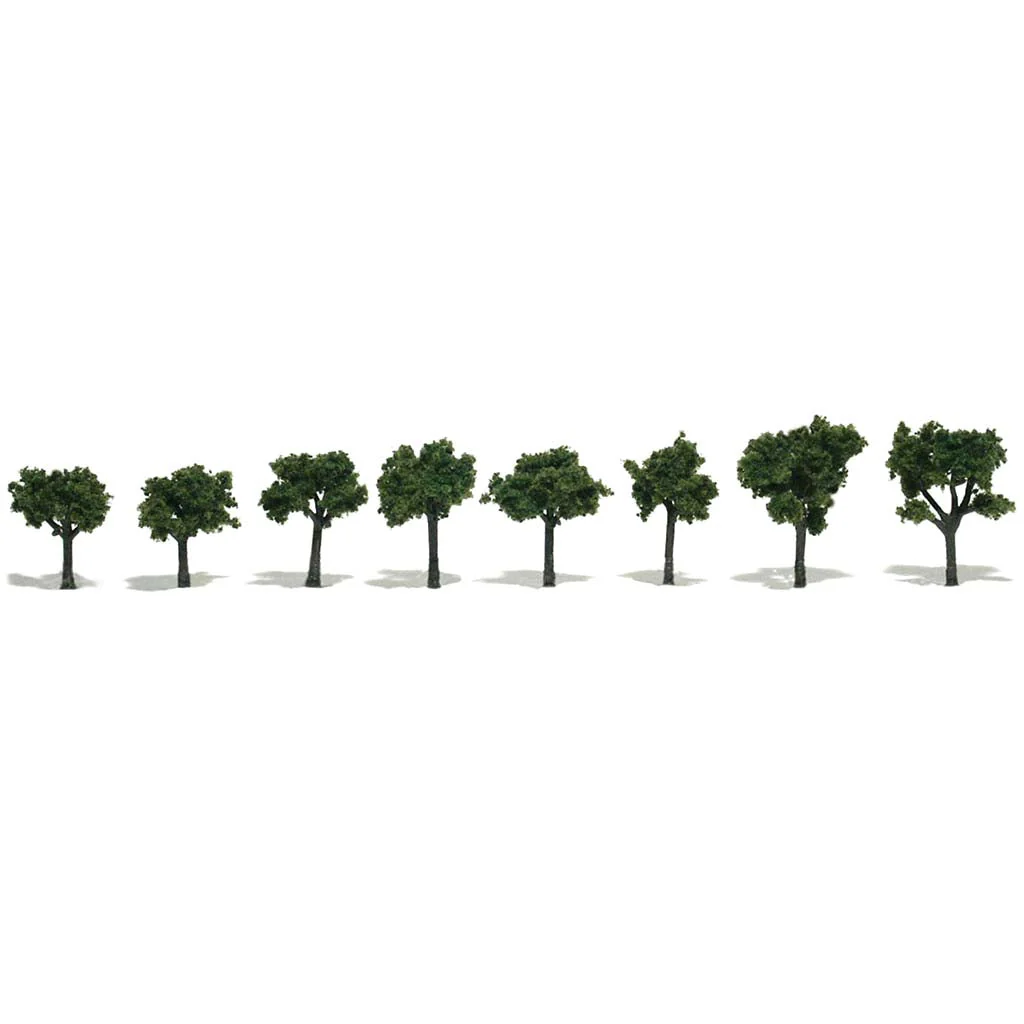 Woodland Scenics "Realistic Trees" 8 to 9in Set of 2 Medium Green