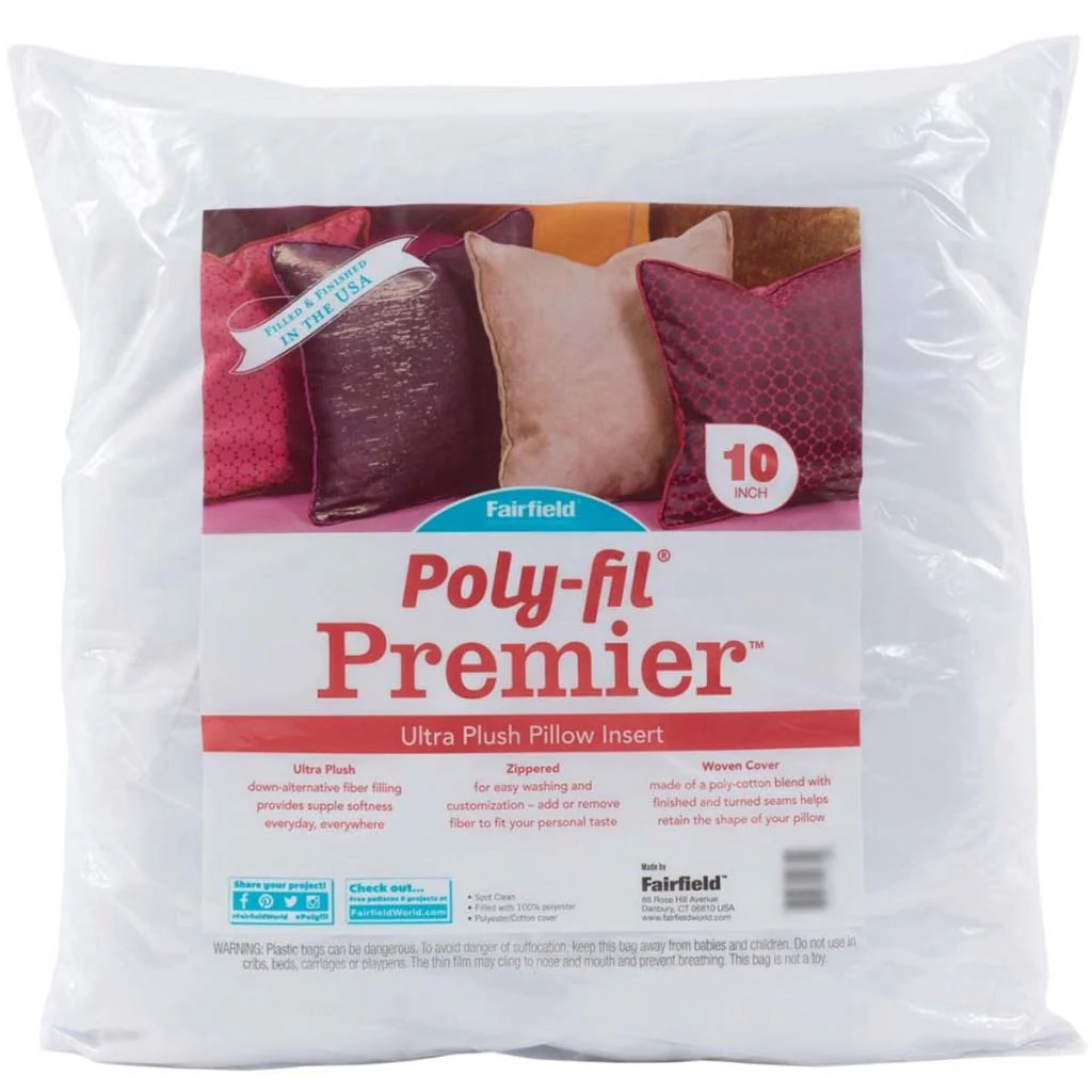 Fairfield Poly-Fil Premier Pillow Insert 10in x 10in
