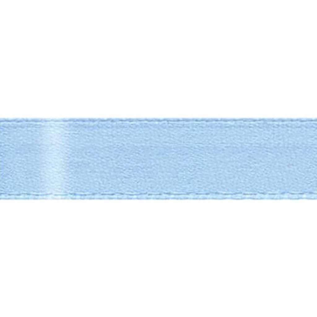 Single Face Satin Ribbon 3/8in x 20yd, Light Blue