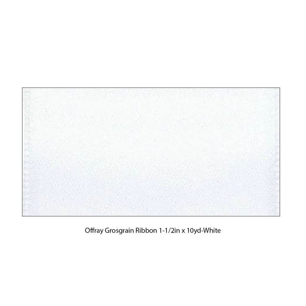 Offray Grosgrain Ribbon 1-1/2in x 10yd White