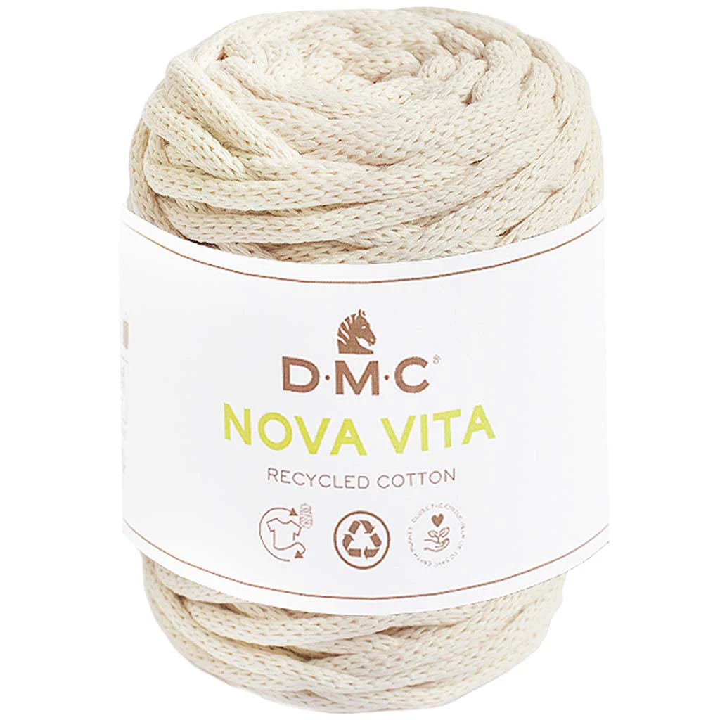 Nova Vita Recycled Yarn Shade 12mm Natural White