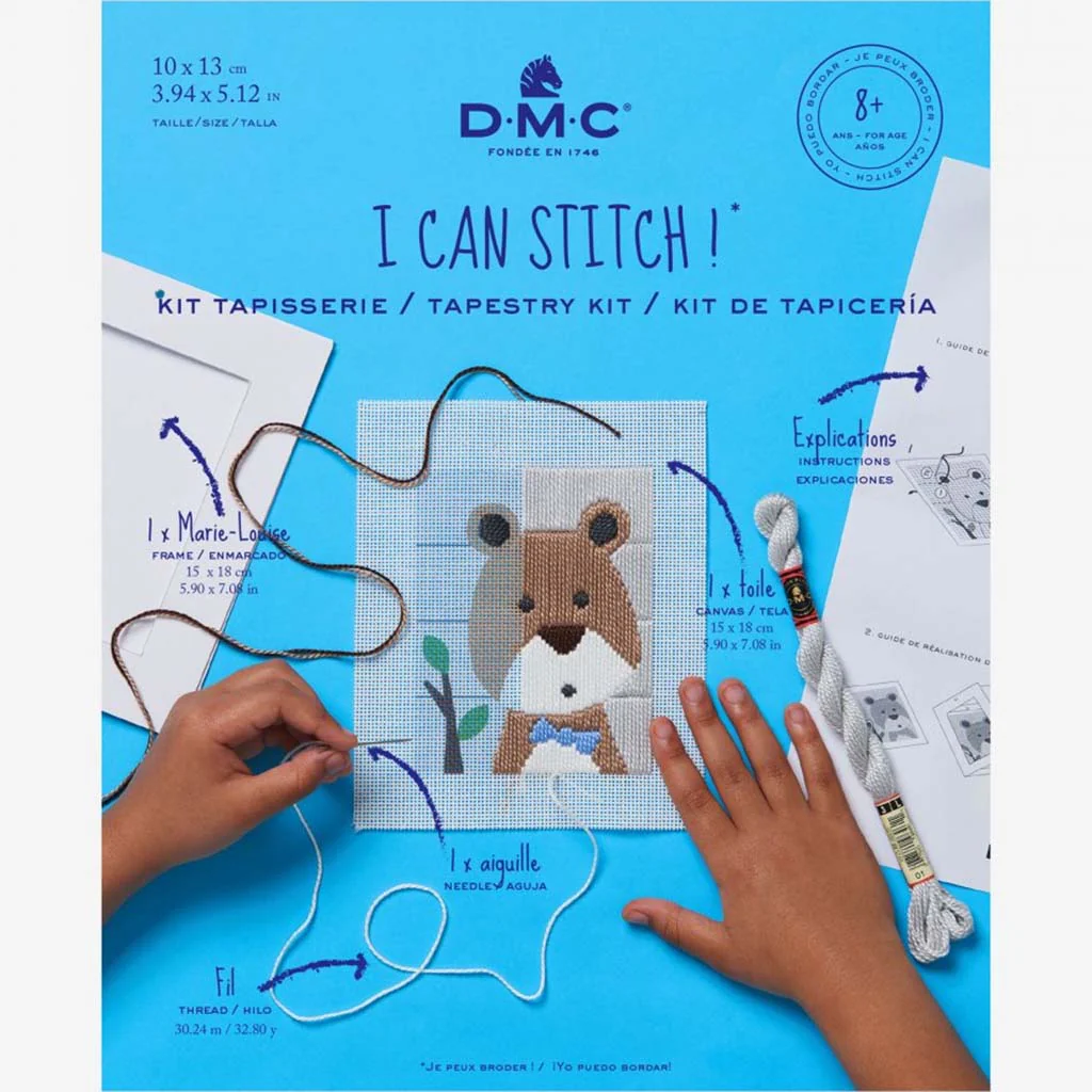 Dmc Tapestry Kit Brown Bear, 15cm x 18cm