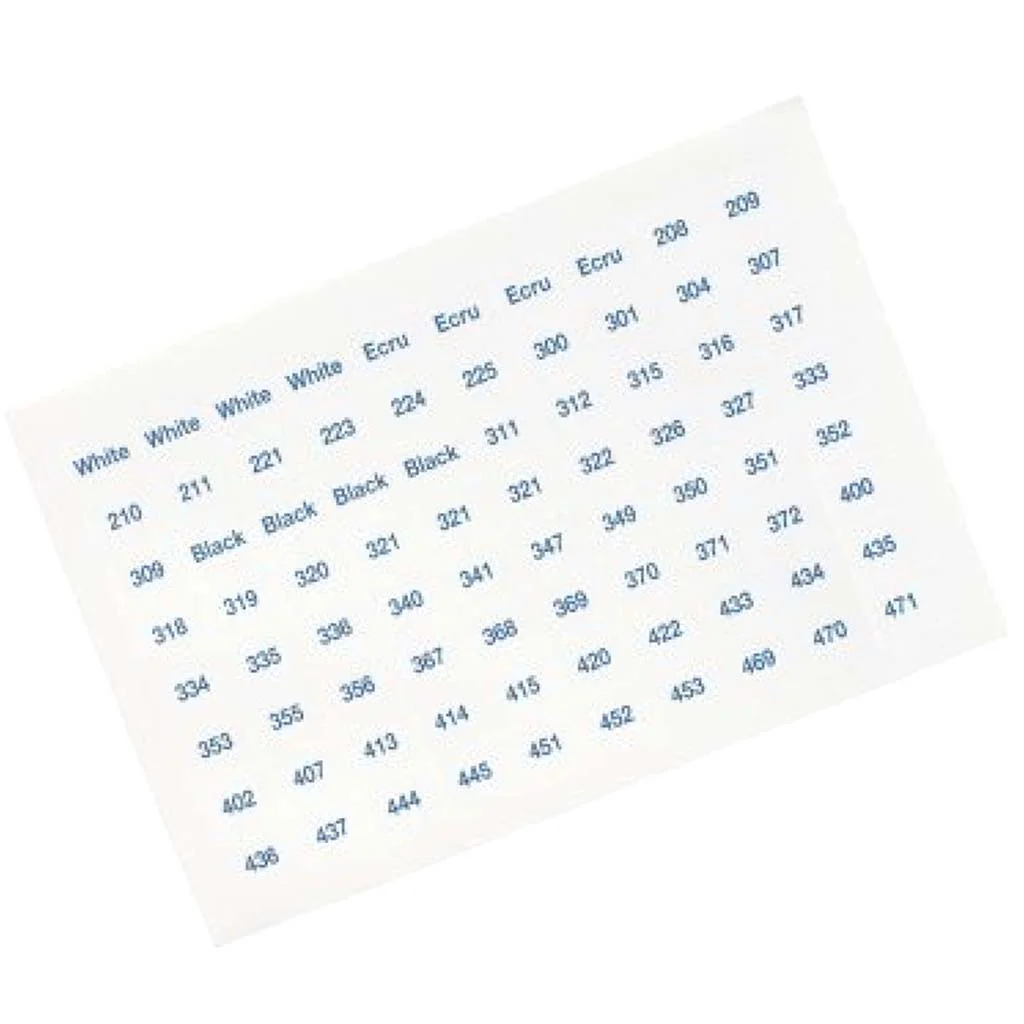 DMC Stranded Cotton Number Stickers, 1pc
