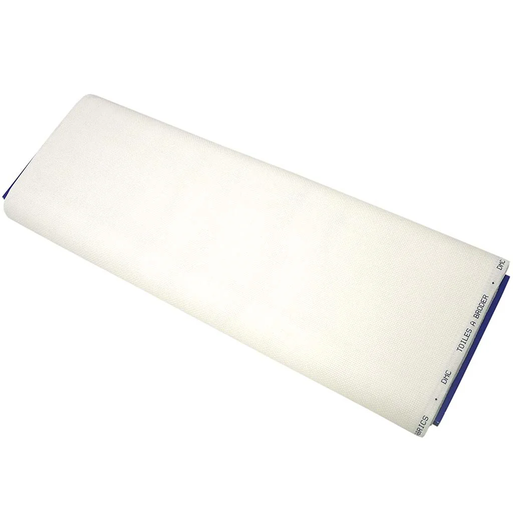 Aida Handmade Fabric 5mtrs x 11cm 14ct, Blanc