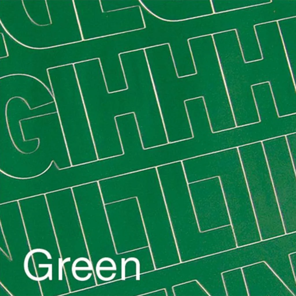 Permanent Adhesive Vynil Letters and Number Gothic Green