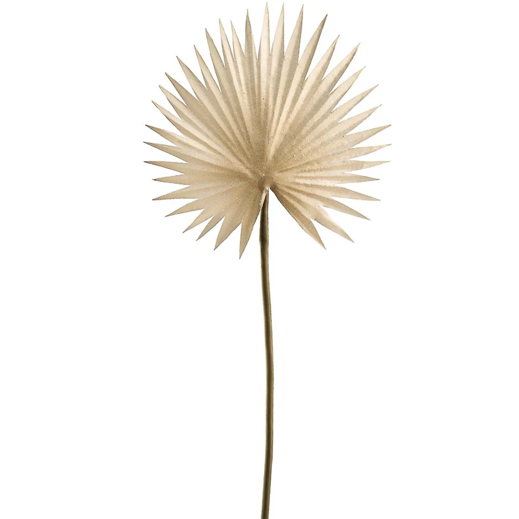 Fan Palm Spray 15.5in Beige