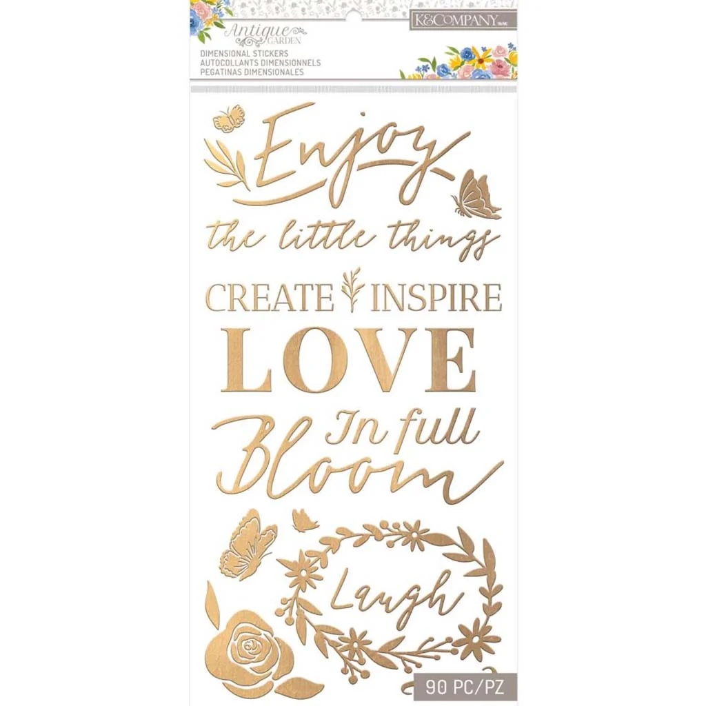 Dimensional Puffy Stickers 90Pkg