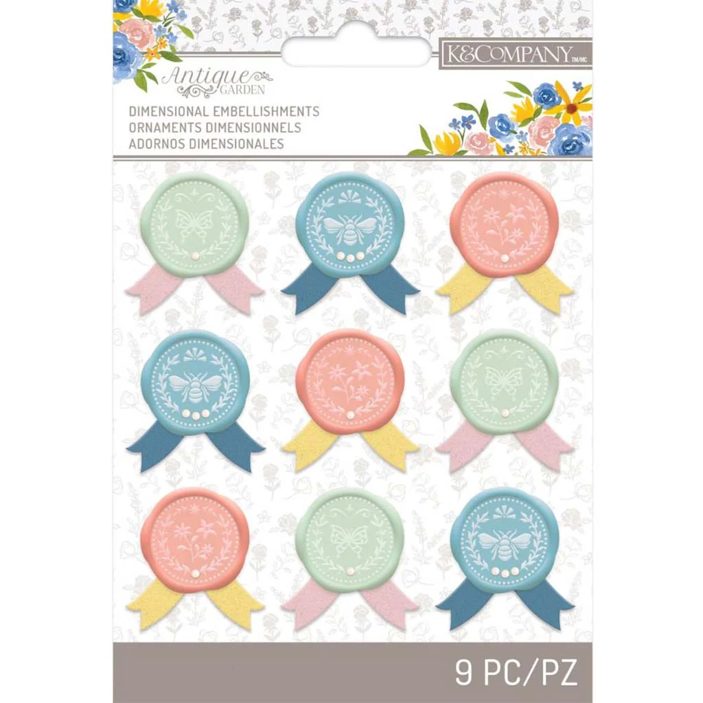 Seals with Ribbon Accents 9Pkg