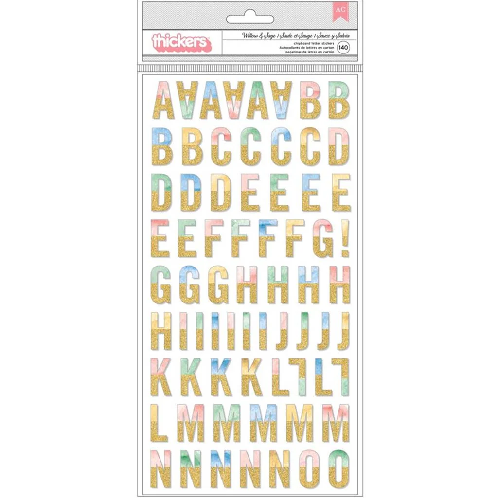 Willow & Sage Thickers Alphabet, 140pkg
