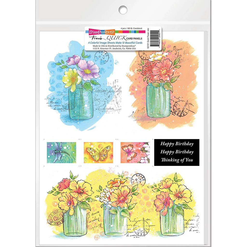 Quick Card Panels Flower Jars