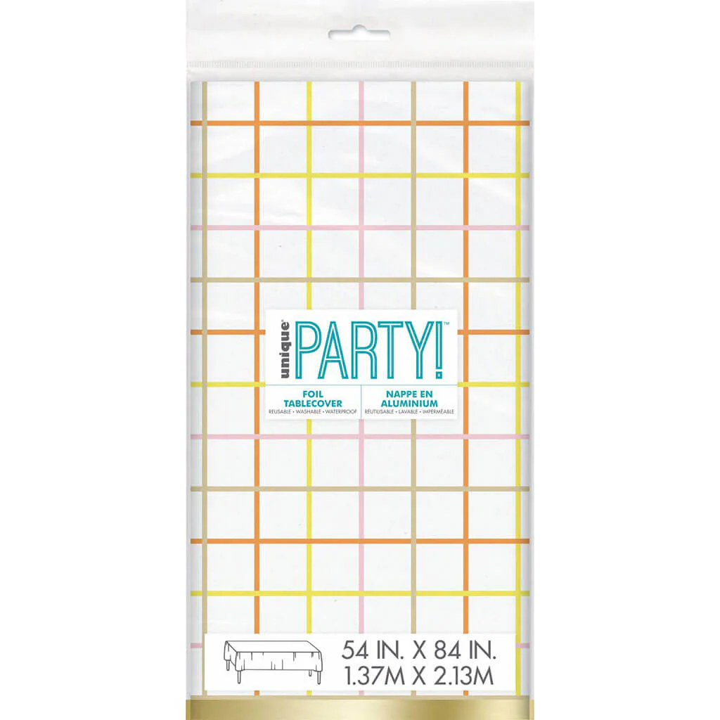 Spring Daisy Metallic Tablecloth, 54in x 84in