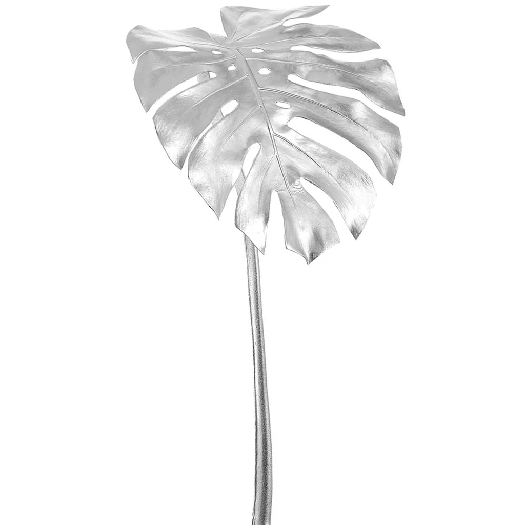 Metallic Split Philodendron Leaf Spray 38in Gold - Image 2