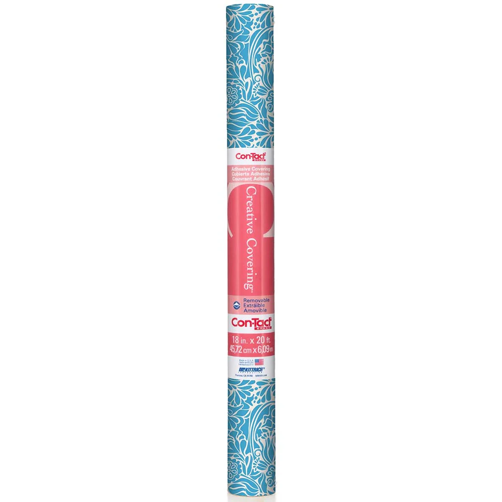 Con-Tact Self Adhesive Batik Blue, 18in x 20ft