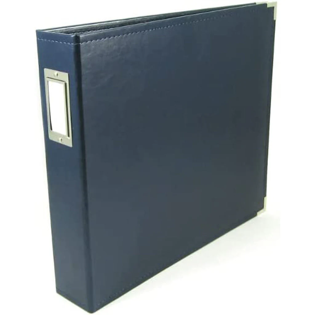 We R Memory Keepers Classic Leather D-Ring Album 12in x 12in, Navy