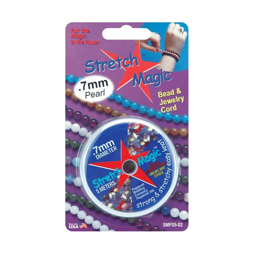 Stretch Magic Bead & Jewelty Cord .7mmx5m, Pearl