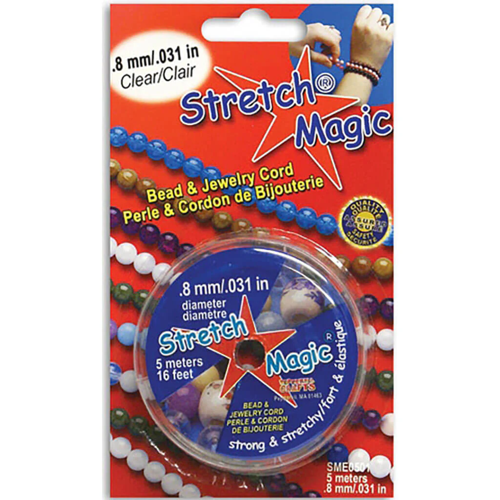Stretch Magic Bead & Jewelry Cord .8mmX5m, Clear