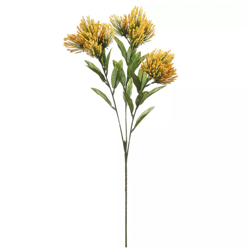 Lion's Tail Artificial Floral Spray 24in Yellow