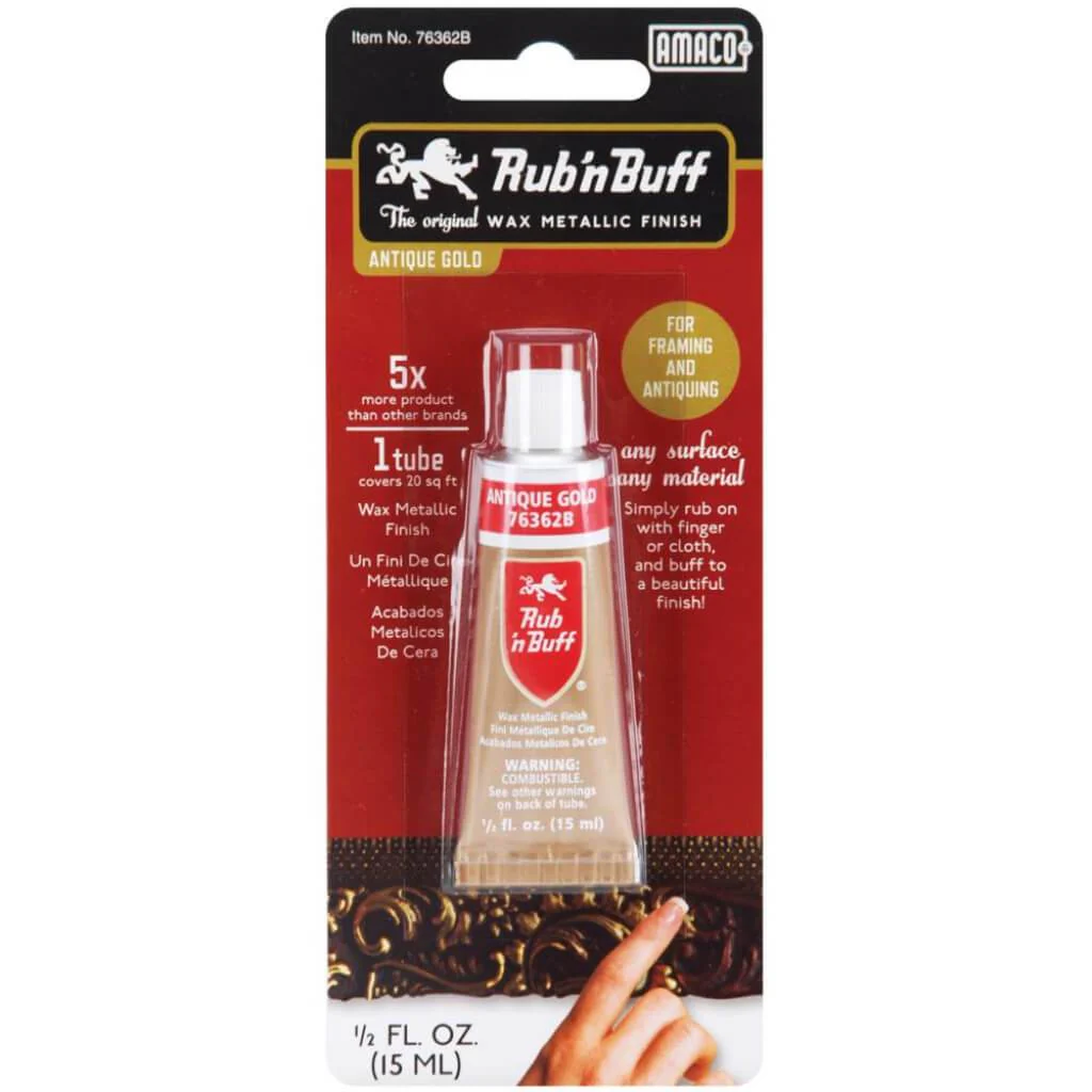 Rub 'n Buff Metallic Wax Finish .5oz - Image 2