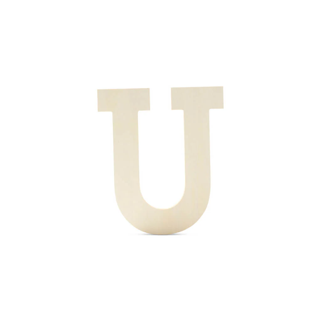 Wood Uppercase Wide Serif U