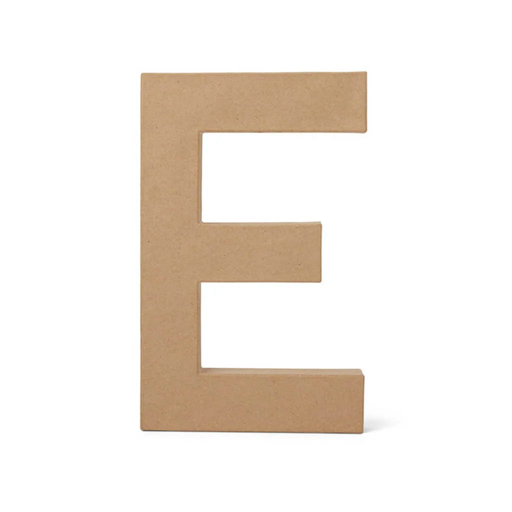 Paper Mache Uppercase Letter 12in E