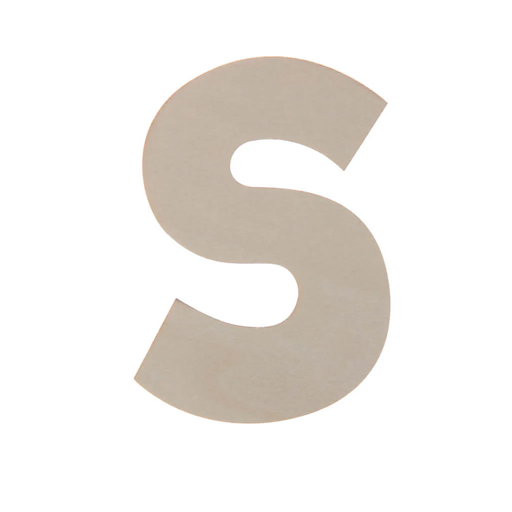 Wooden Uppercase Rounded Fun Sans Serif S
