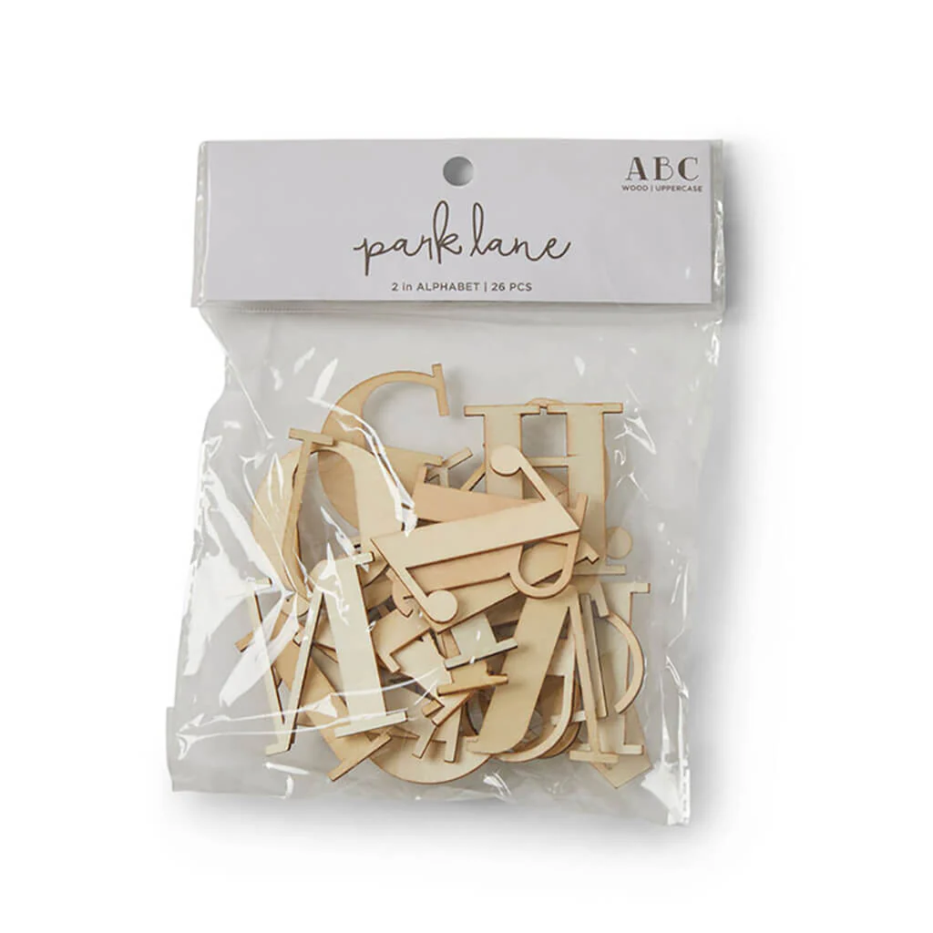 Uppercase Rounded End Serif Letters 26ct 2in
