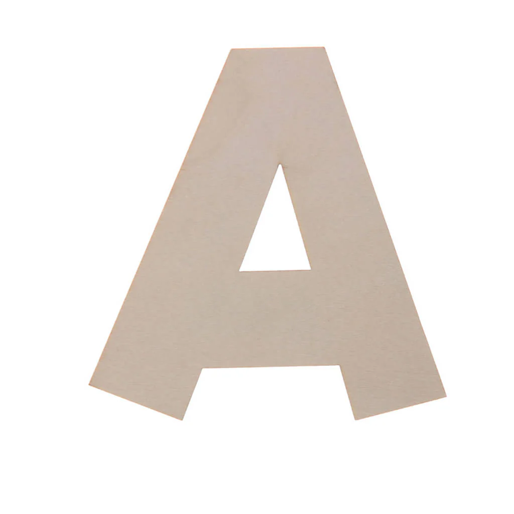 Wooden Uppercase Rounded Fun Sans Serif A