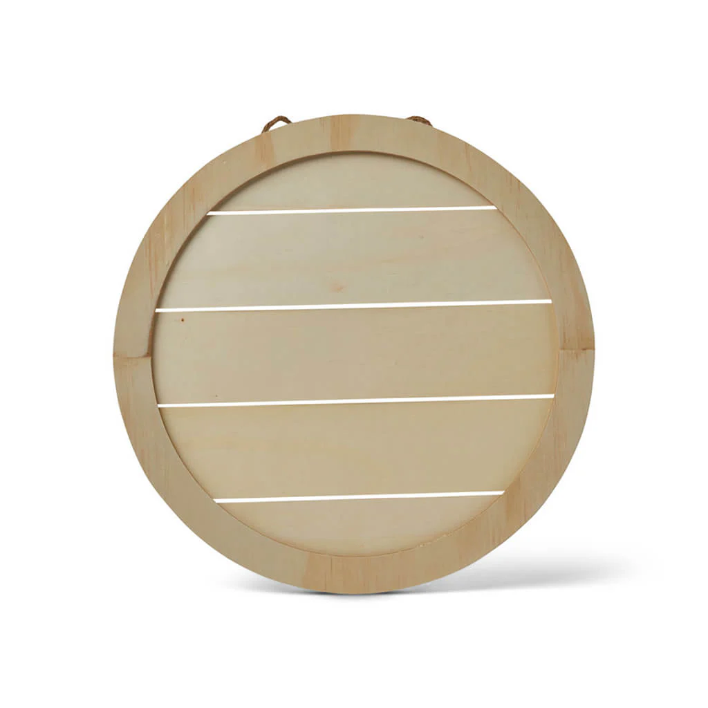 Round Pallet Wooden Surface, 15in x 15in