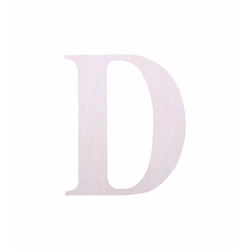 Wood Upercase Serif Letters 7in D