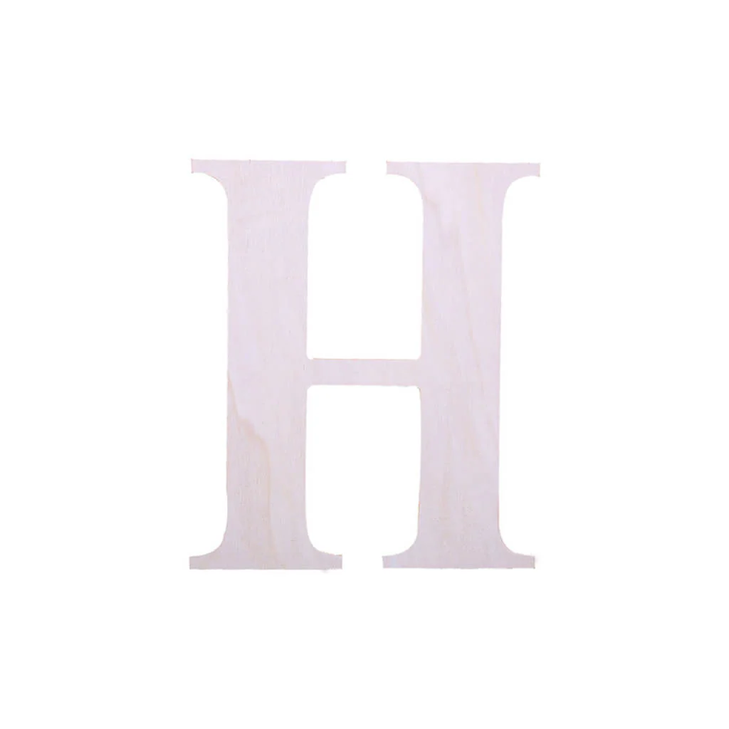 Wood Upercase Serif Letters 7in H