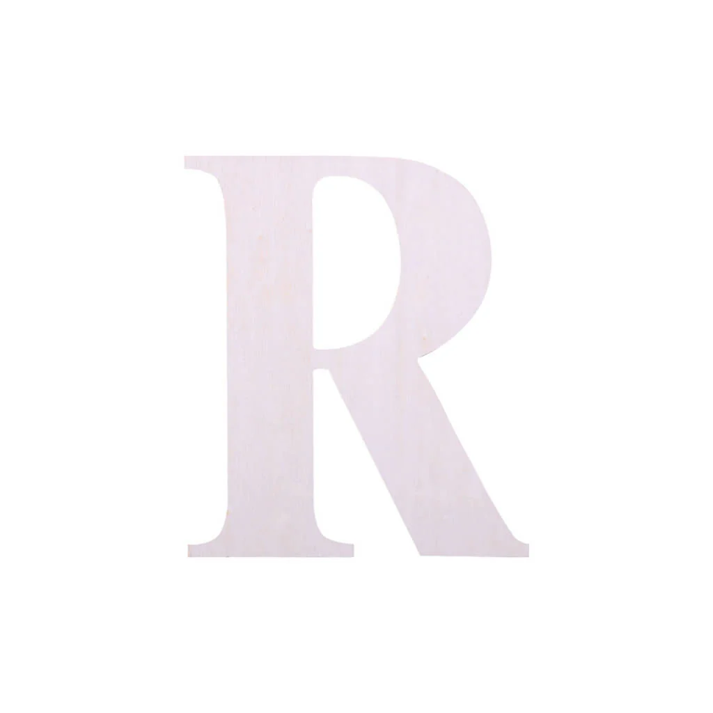 Wood Upercase Serif Letters 7in R