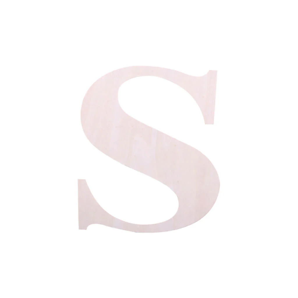 Wood Upercase Serif Letters 7in S