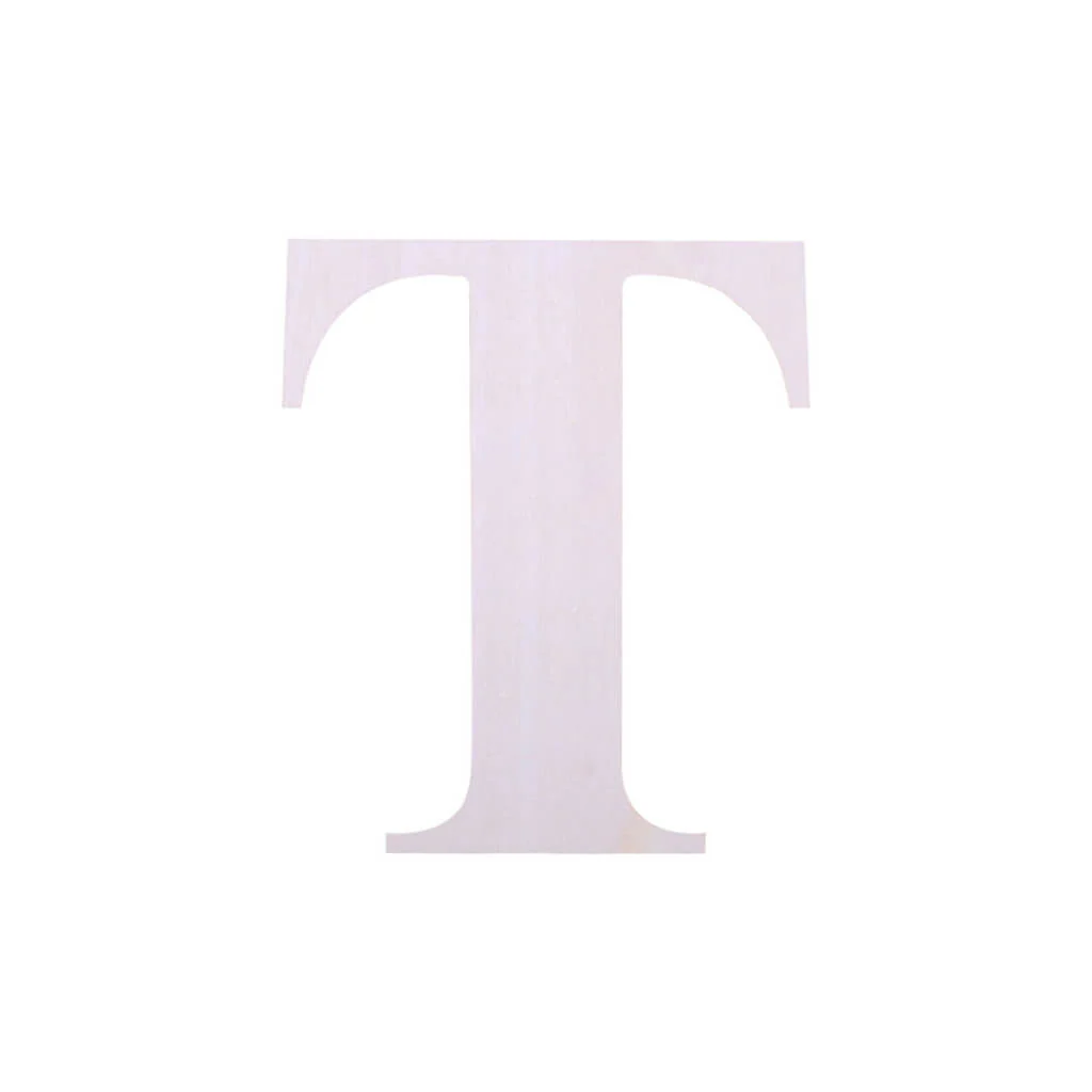 Wood Upercase Serif Letters 7in T
